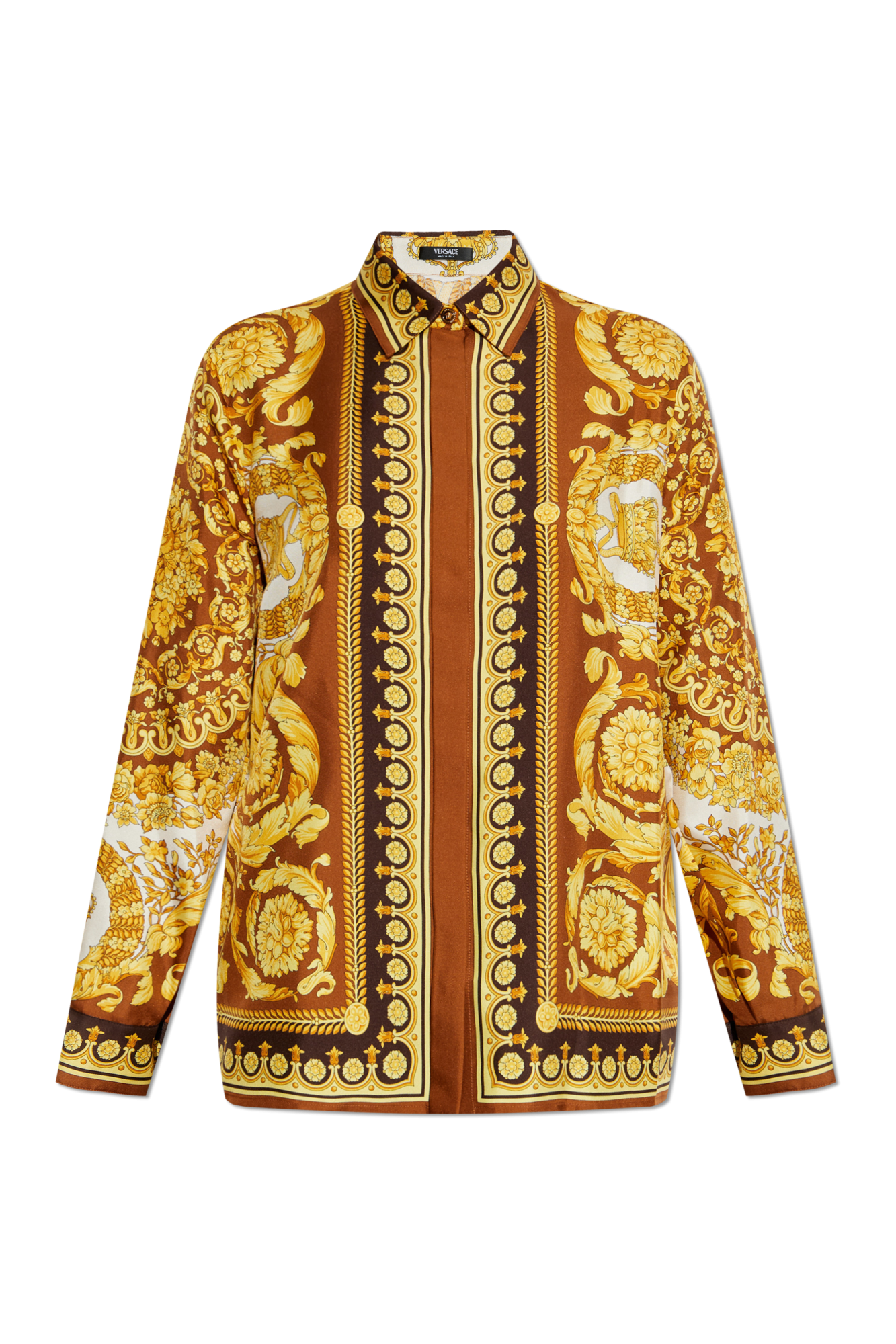Multicolour Silk shirt with 'Barocco' print Versace - Vitkac AS